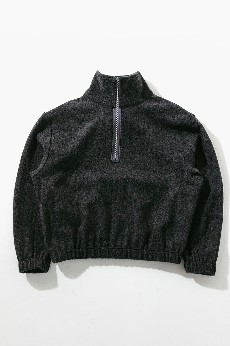 Natural Wool Fleece Half Zip Pullover