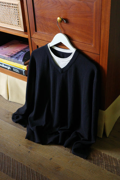 Faux Layered V-Neck Sweater