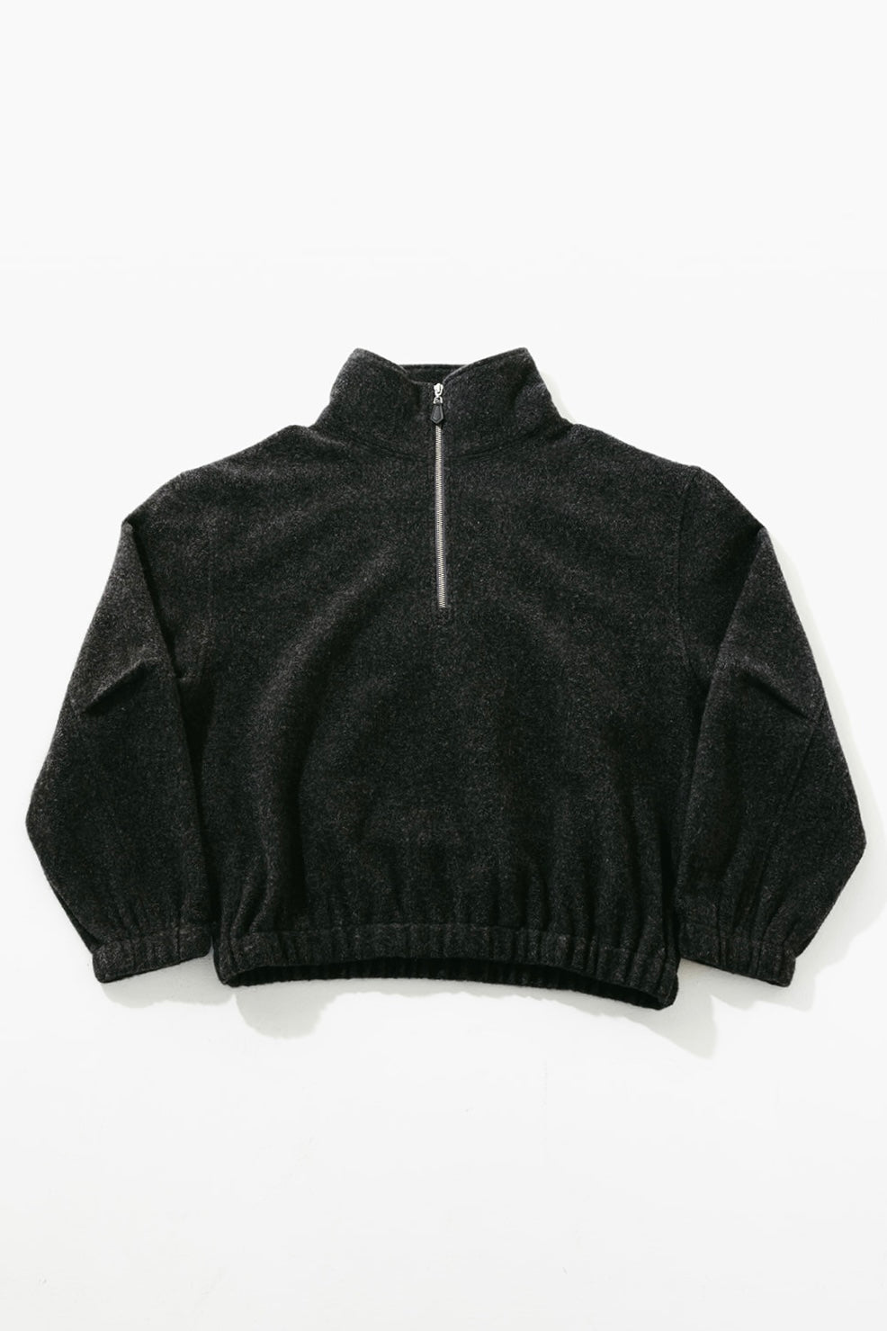 Natural Wool Fleece Half Zip Pullover