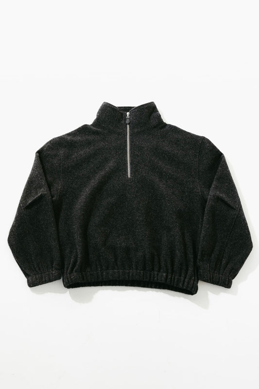Natural Wool Fleece Half Zip Pullover