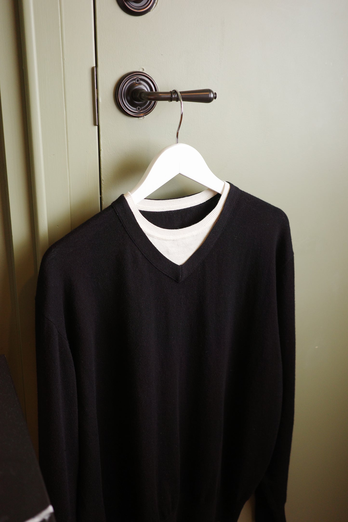 Faux Layered V-Neck Sweater