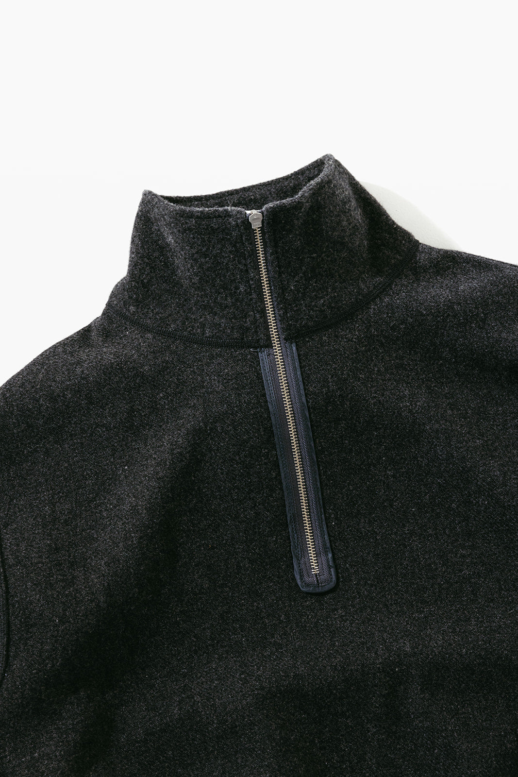Natural Wool Fleece Half Zip Pullover