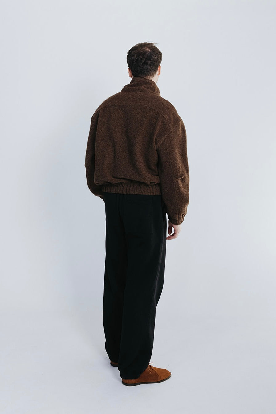 Natural Wool Fleece Half Zip Pullover